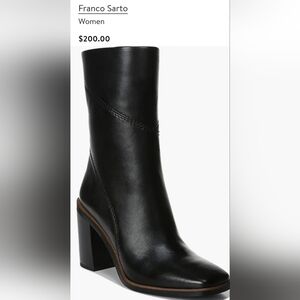 Black Franco Sarto Leather Boots 👢